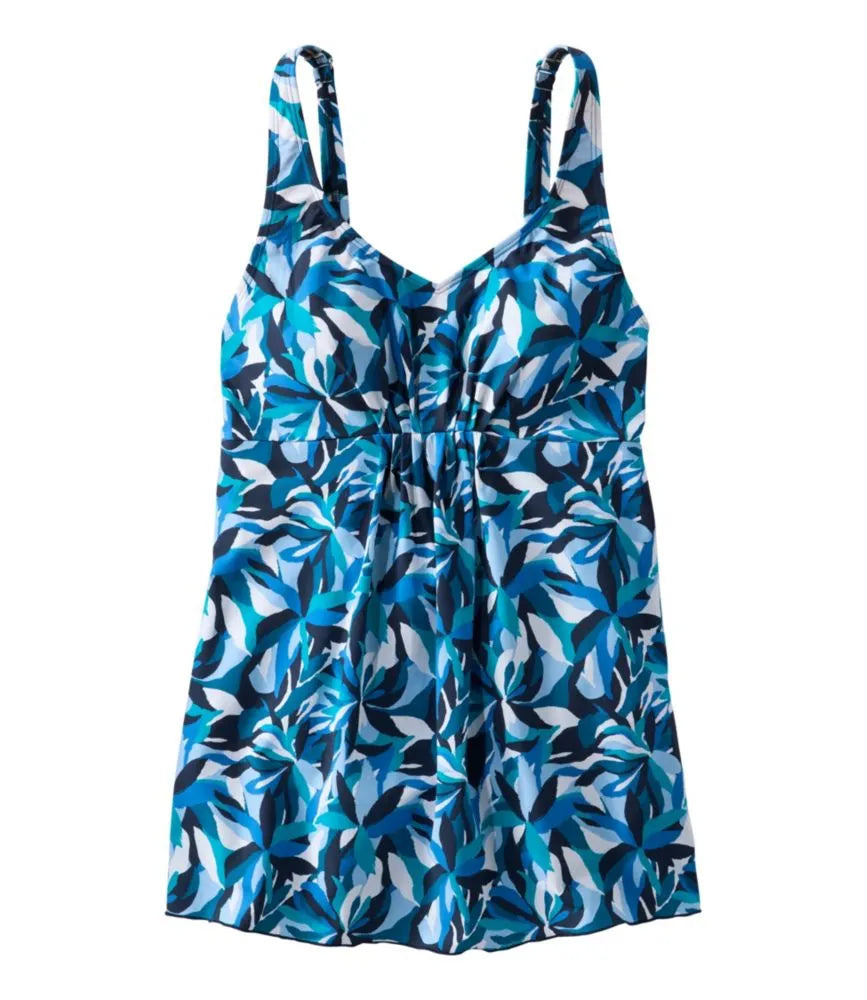 Women's Shaping Swimwear, Soft-Drape Tankini Top Print