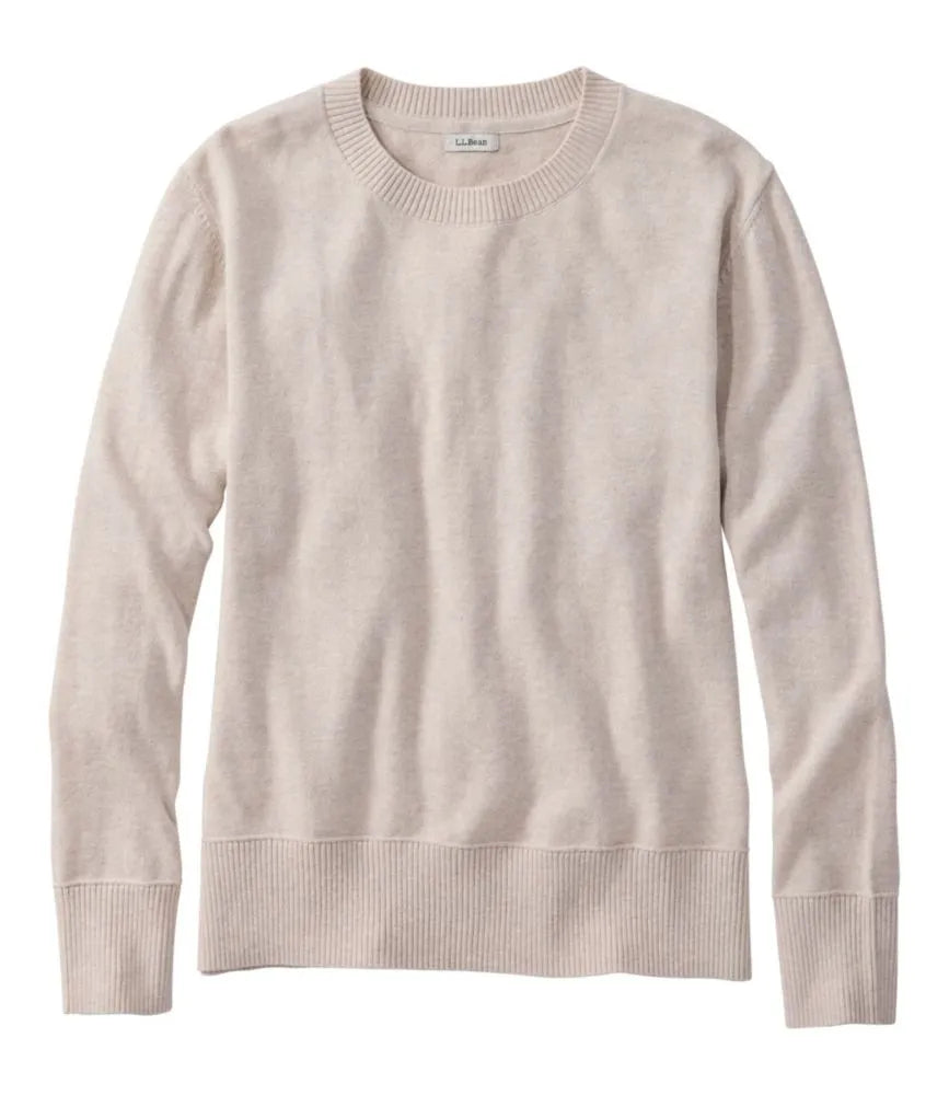 Women's Cotton/Cashmere Sweater, Crewneck