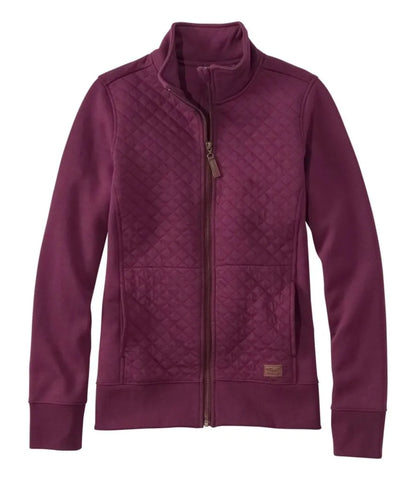 Women's Quilted Full-Zip Sweatshirt
