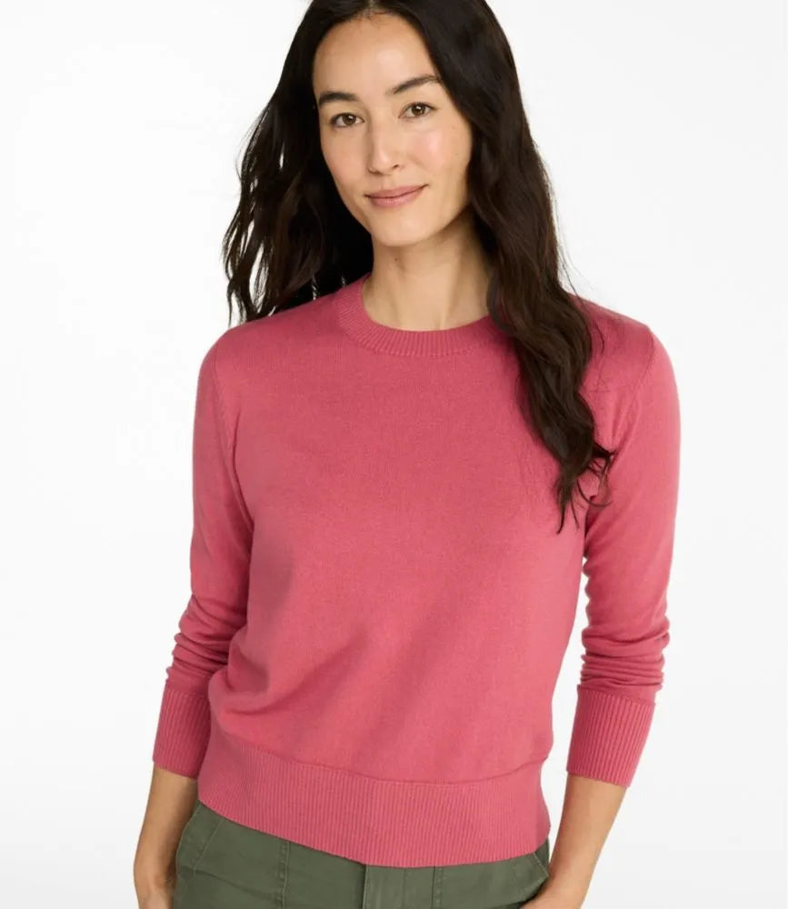 Women's Cotton/Cashmere Sweater, Crewneck