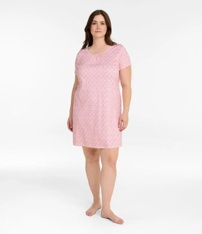 Women's Supima® Nightgown, Short-Sleeve Floral
