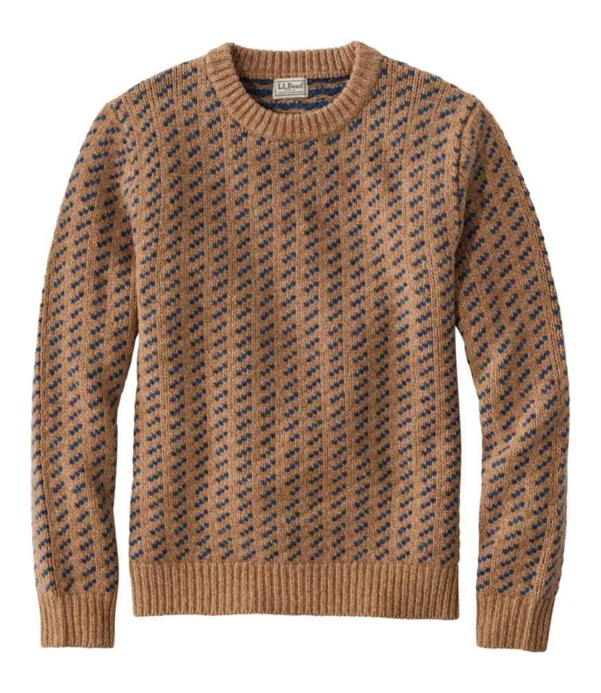Men's Bean's Classic Ragg Wool Sweater, Crewneck, Bird's-Eye