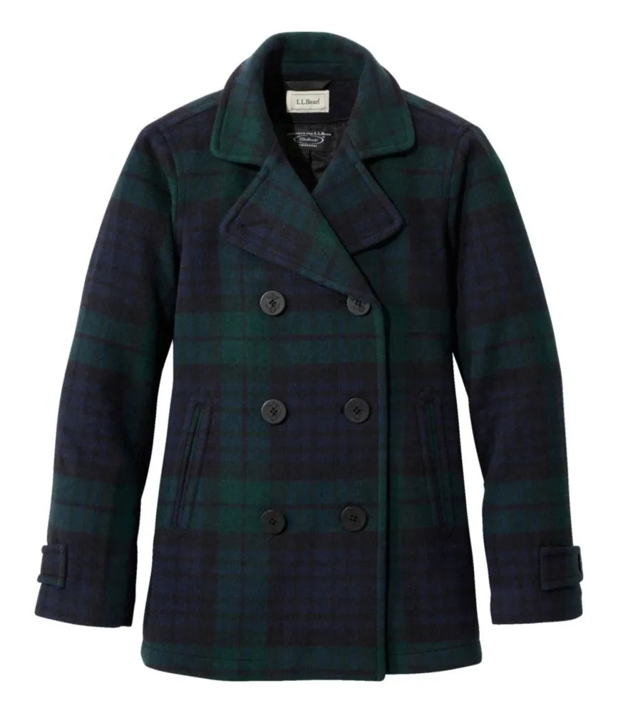 Women's Classic Lambswool Peacoat, Pattern
