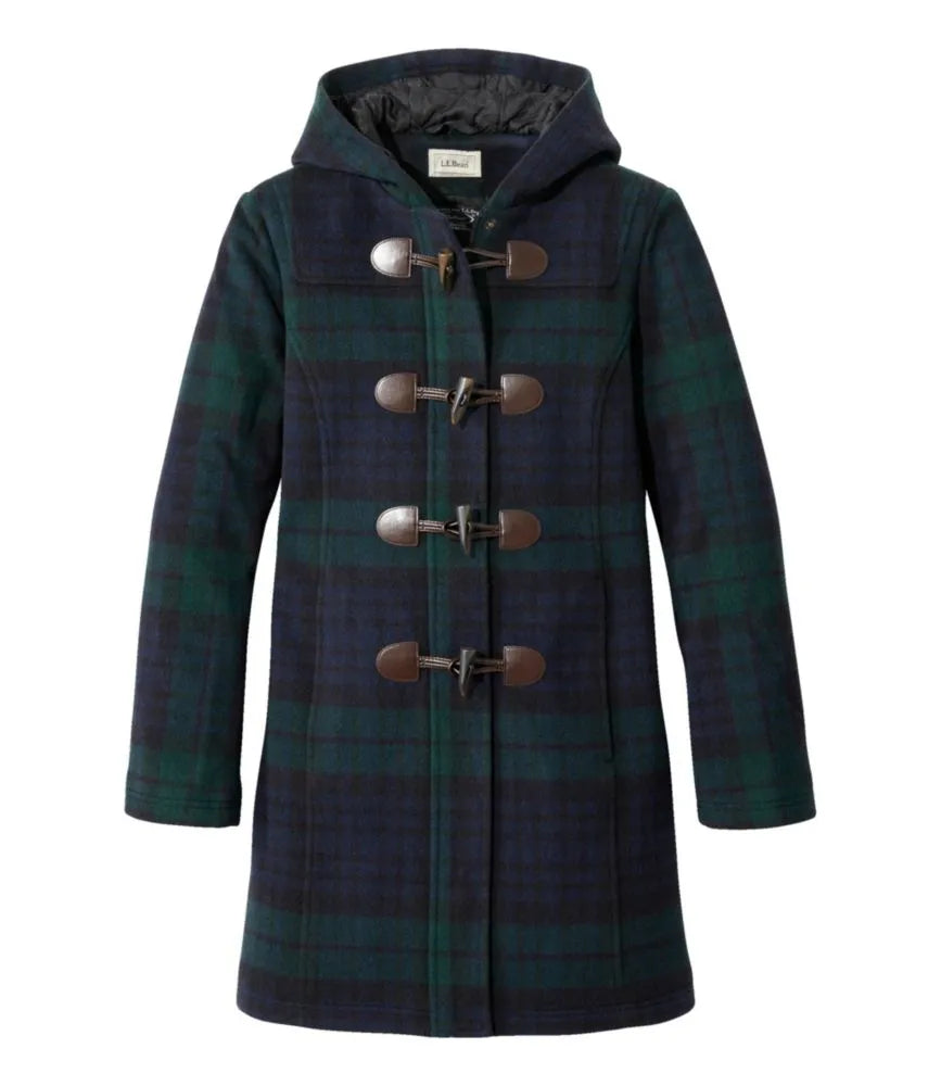 Women's Classic Lambswool Duffel Coat, Pattern