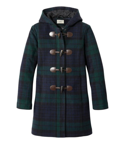Women's Classic Lambswool Duffel Coat, Pattern