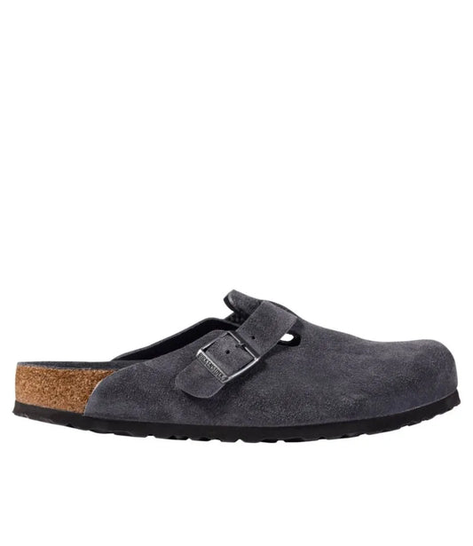 Men's Birkenstock Soft Footbed Boston Clogs, Suede