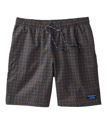 Men's Vacationland Stretch Swim Trunks, Print, 8"
