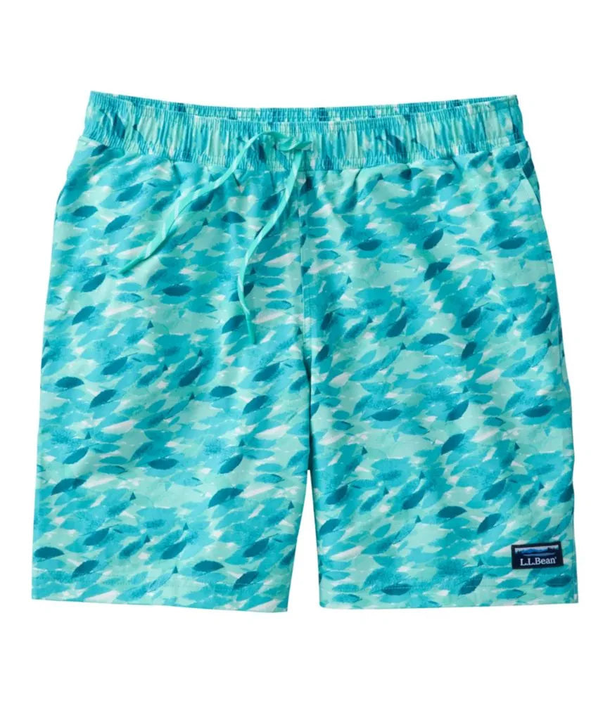 Men's Vacationland Stretch Swim Trunks, Print, 8"