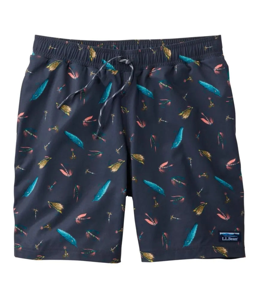 Men's Vacationland Stretch Swim Trunks, Print, 8"