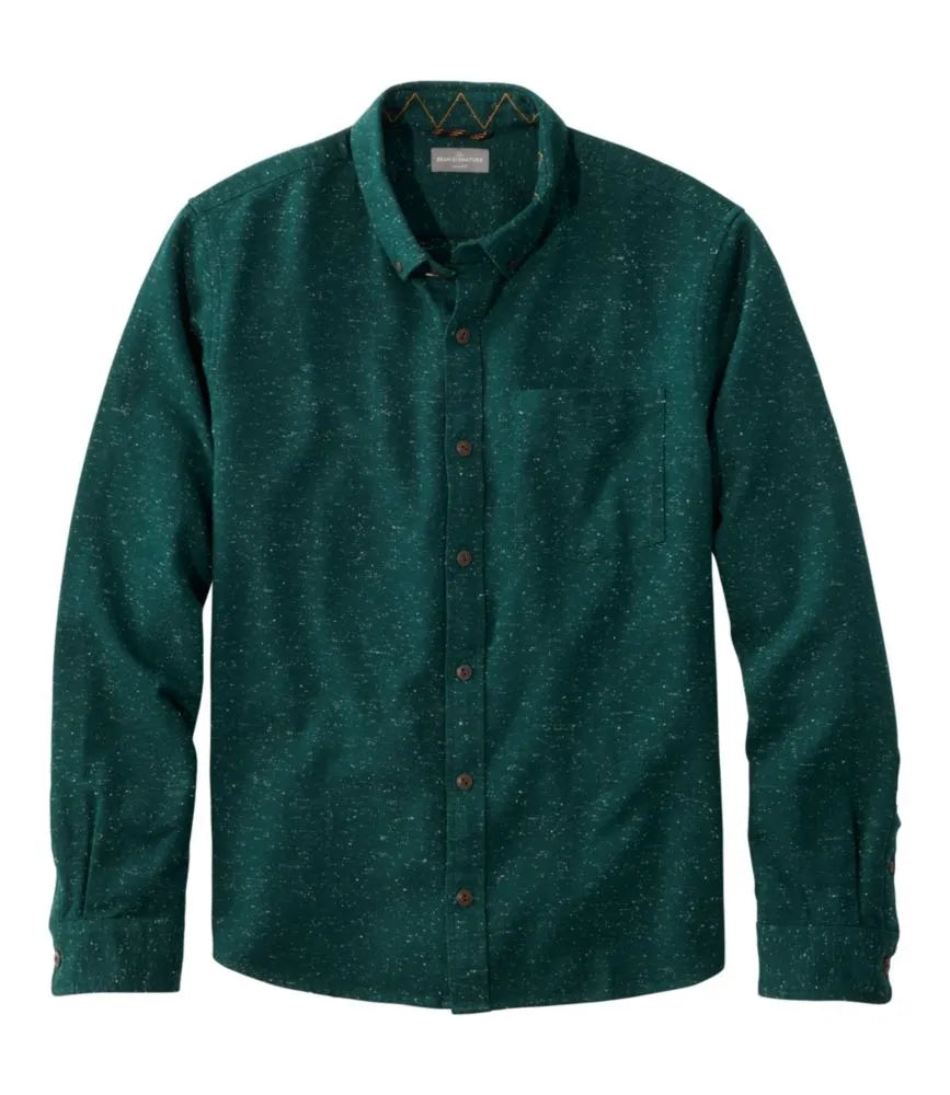 Men's Signature Donegal Woven Shirt, Long-Sleeve