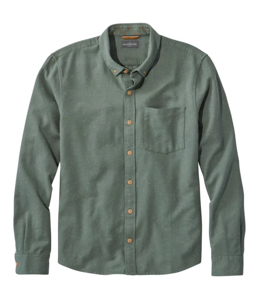 Men's Signature Donegal Woven Shirt, Long-Sleeve