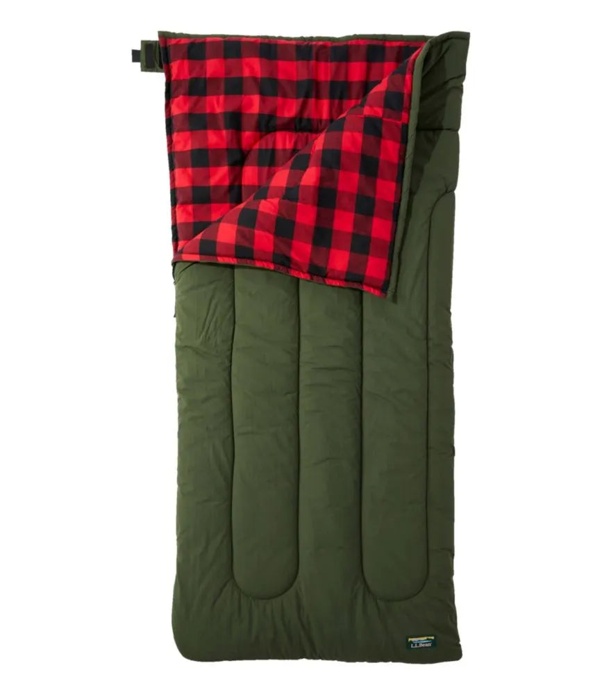 L.L.Bean Flannel Lined Camp Sleeping Bag, 40°
