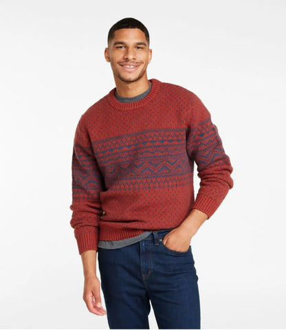 Men's Bean's Classic Ragg Wool Sweater, Crewneck, Fair Isle