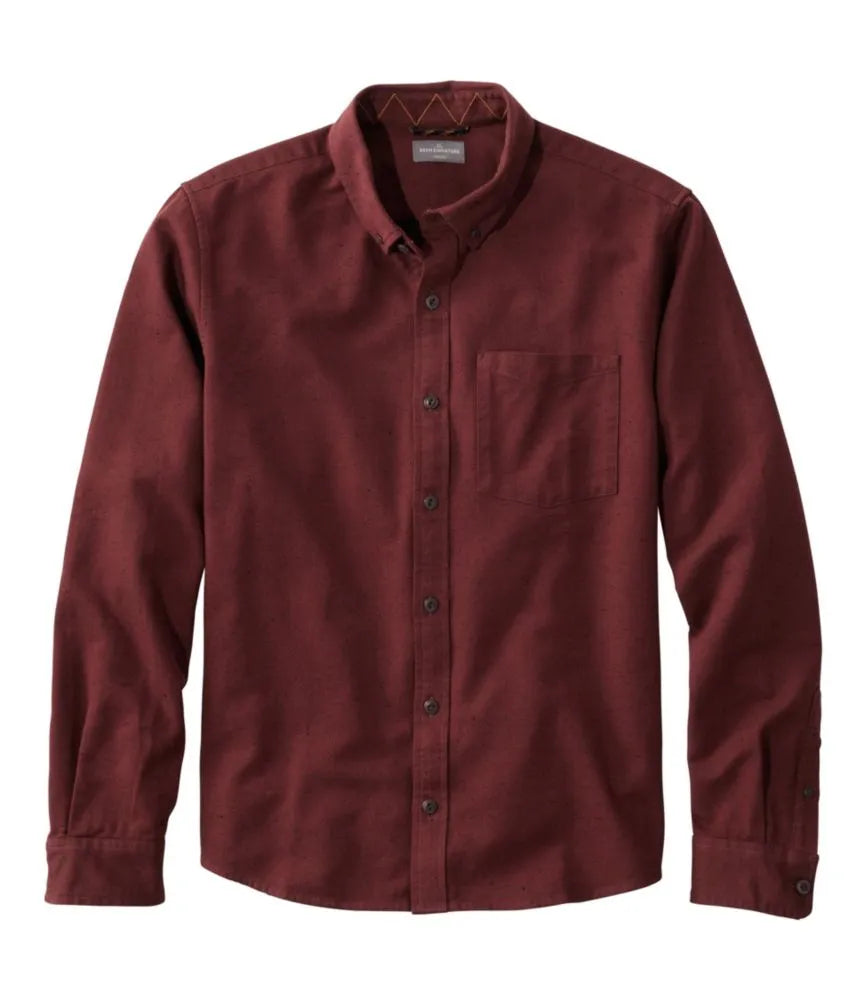 Men's Signature Donegal Woven Shirt, Long-Sleeve