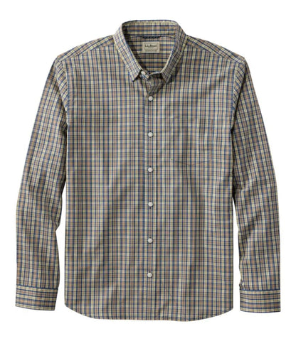 Men's Comfort Stretch Performance® Shirt, Long-Sleeve, Slightly Fitted Untucked Fit, Plaid