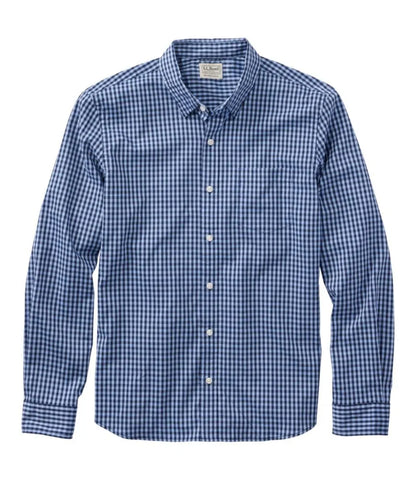 Men's Comfort Stretch Performance® Shirt, Long-Sleeve, Slightly Fitted Untucked Fit, Plaid