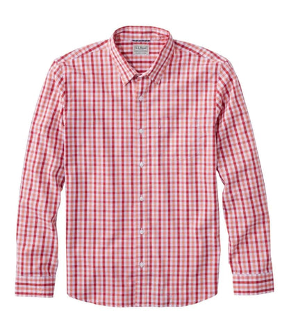 Men's Comfort Stretch Performance® Shirt, Long-Sleeve, Slightly Fitted Untucked Fit, Plaid