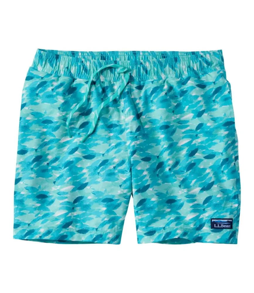 Men's Vacationland Stretch Swim Trunks, Print, 6"