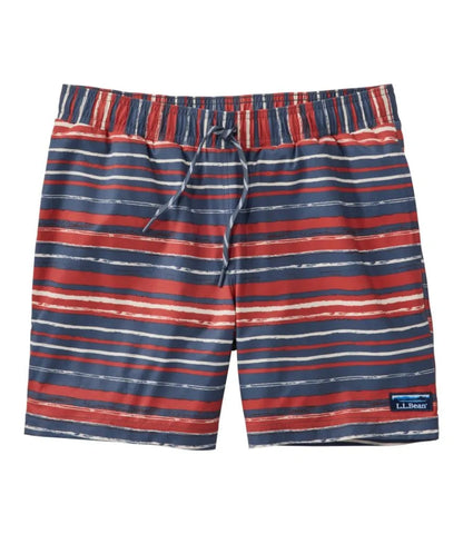 Men's Vacationland Stretch Swim Trunks, Print, 6"