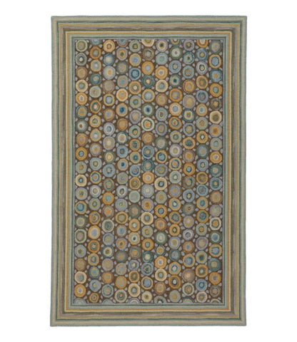 Bean's Wool Hooked Rug, Coins