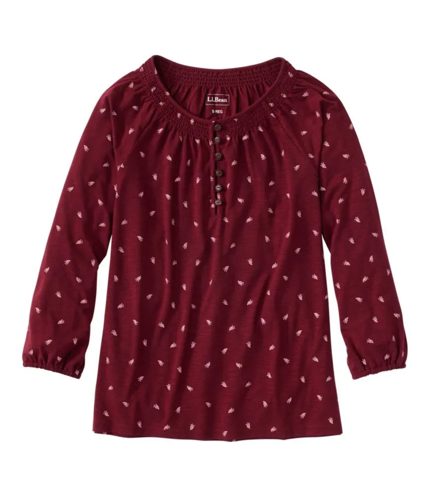 Women's Camden Hills Tee, Three-Quarter-Sleeve Print