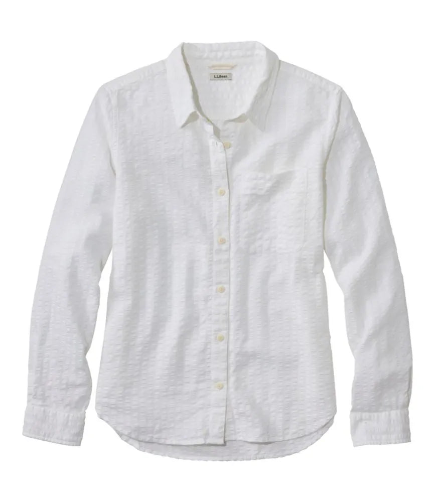 Women's Bean's Seacoast Seersucker Big Shirt