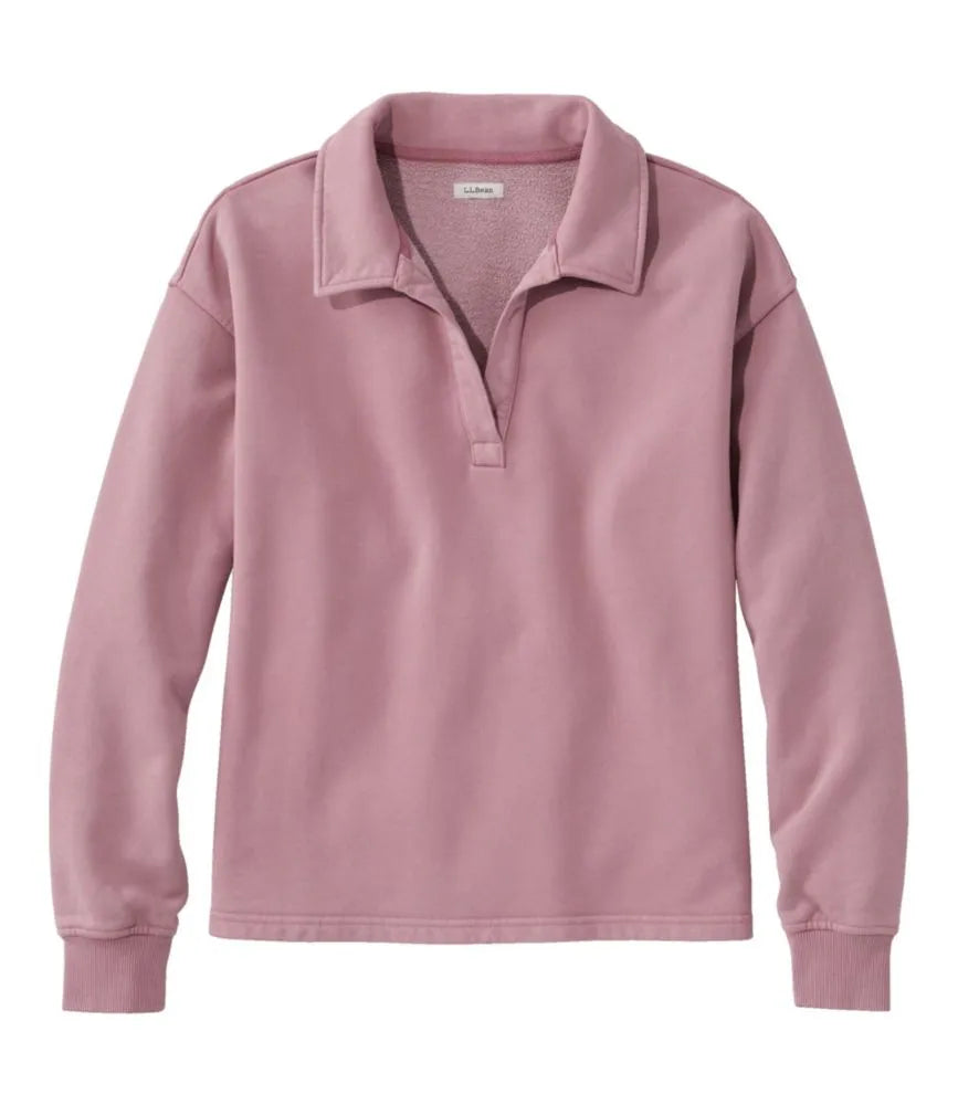 Women's Sunwashed Sweats, Splitneck Polo
