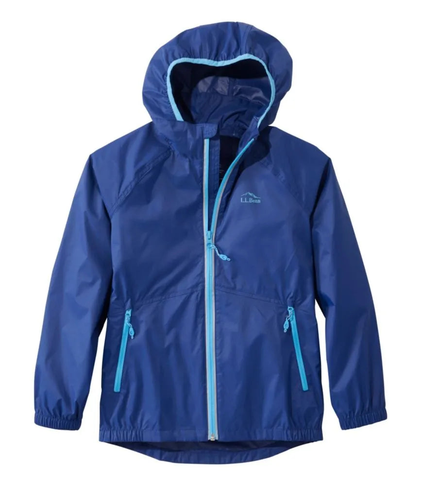 Kids' Wind and Rain Jacket, Reflective Zipper