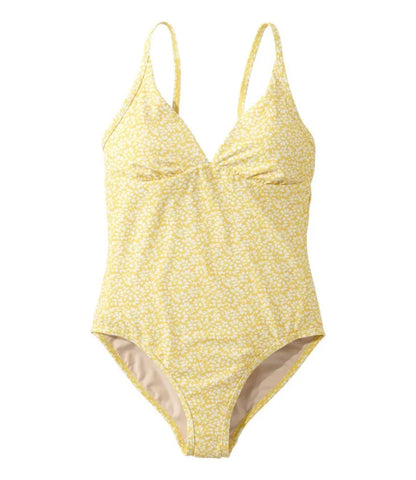 Women's Coastal Essentials Swimwear, V-Neck Tanksuit Print