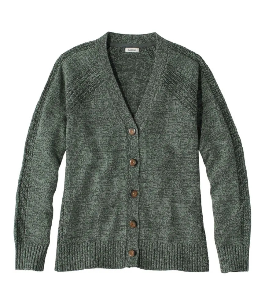 Women's Mariner Shaker Sweater, V-Neck Cardigan