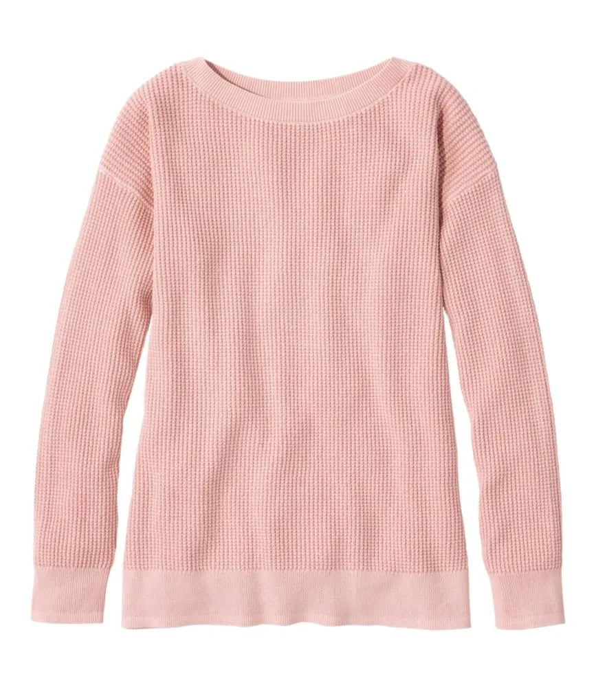 Women's Sunwashed Waffle Sweater, Pullover