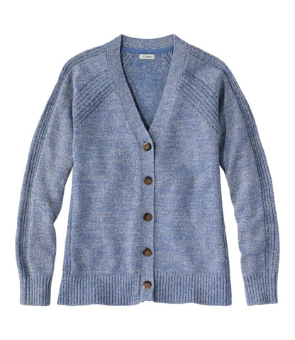 Women's Mariner Shaker Sweater, V-Neck Cardigan