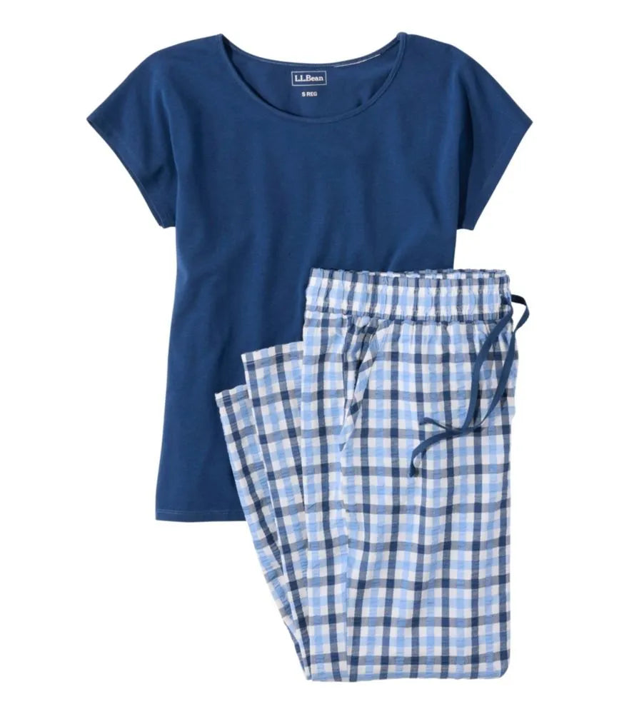 Women's Bean's Seacoast Seersucker Pajama Pant Set