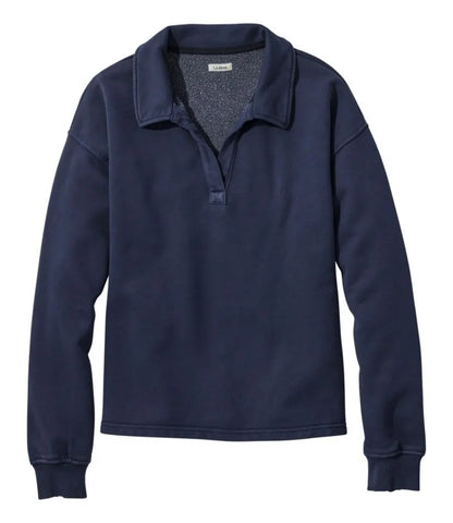 Women's Sunwashed Sweats, Splitneck Polo