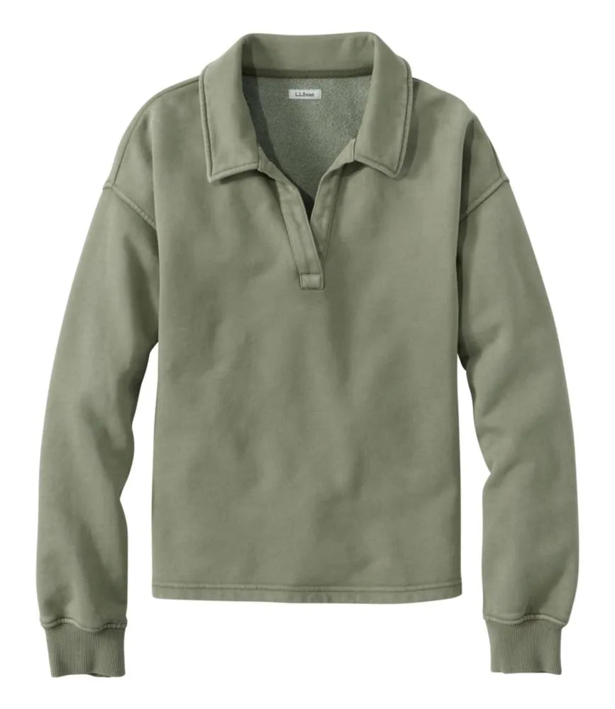 Women's Sunwashed Sweats, Splitneck Polo