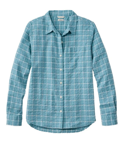 Women's Bean's Seacoast Seersucker Big Shirt