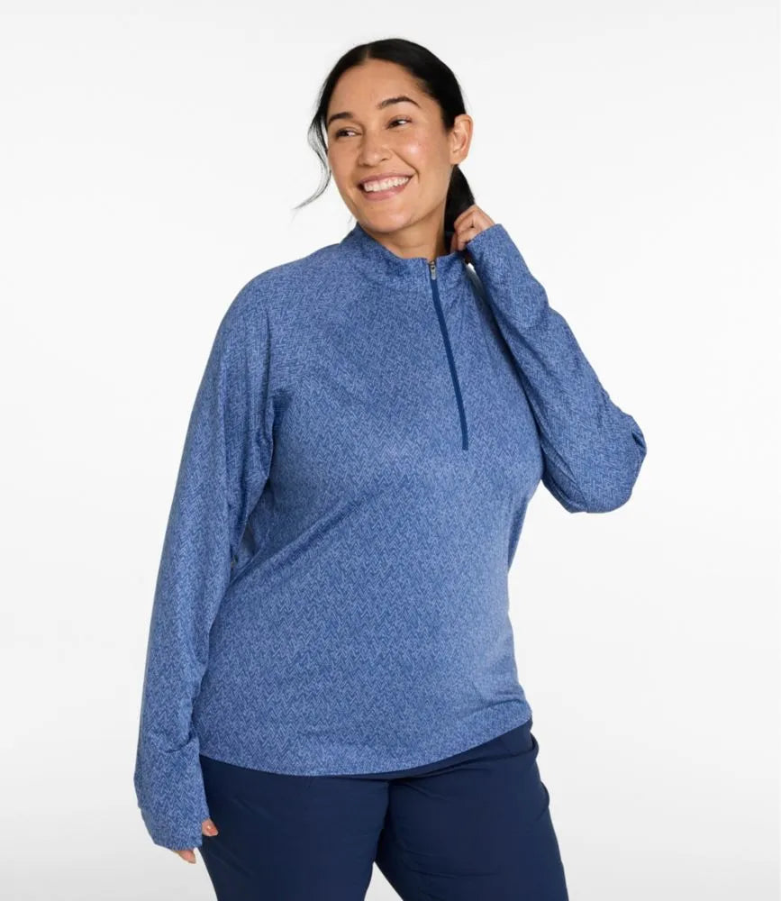 Women's Access Trail Pullover, Long-Sleeve Quarter-Zip Print