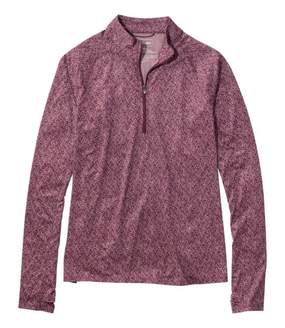 Women's Access Trail Pullover, Long-Sleeve Quarter-Zip Print