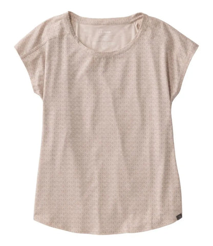 Women's Streamside Tee, Short-Sleeve Ruched Crew Print