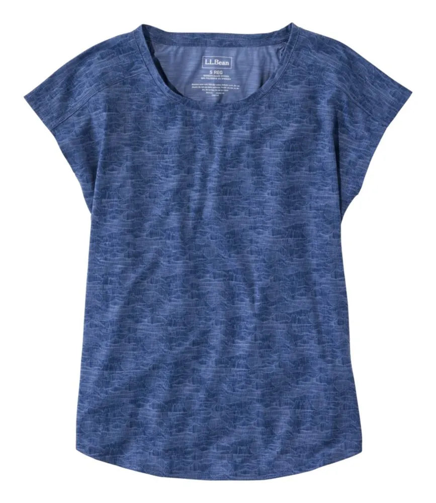 Women's Streamside Tee, Short-Sleeve Ruched Crew Print