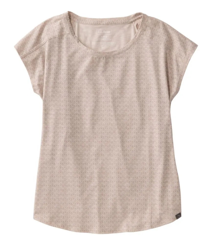 Women's Streamside Tee, Short-Sleeve Ruched Crew Print