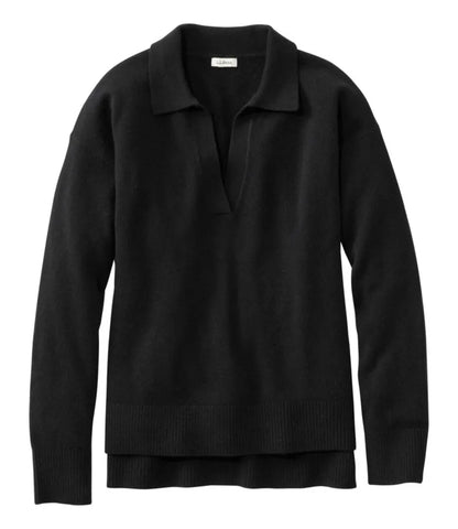 Women's Classic Cashmere Sweater, Relaxed Polo