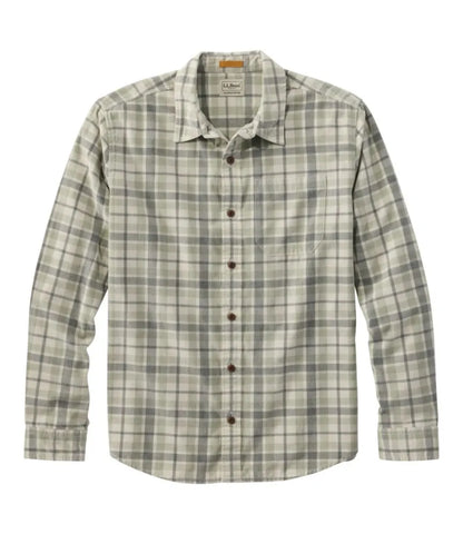 Men's Sunwashed Corduroy Shirt, Slightly Fitted Untucked Fit, Plaid