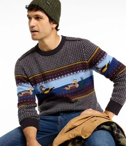 Men's Essential Merino Sweaters, Crewneck, Pattern