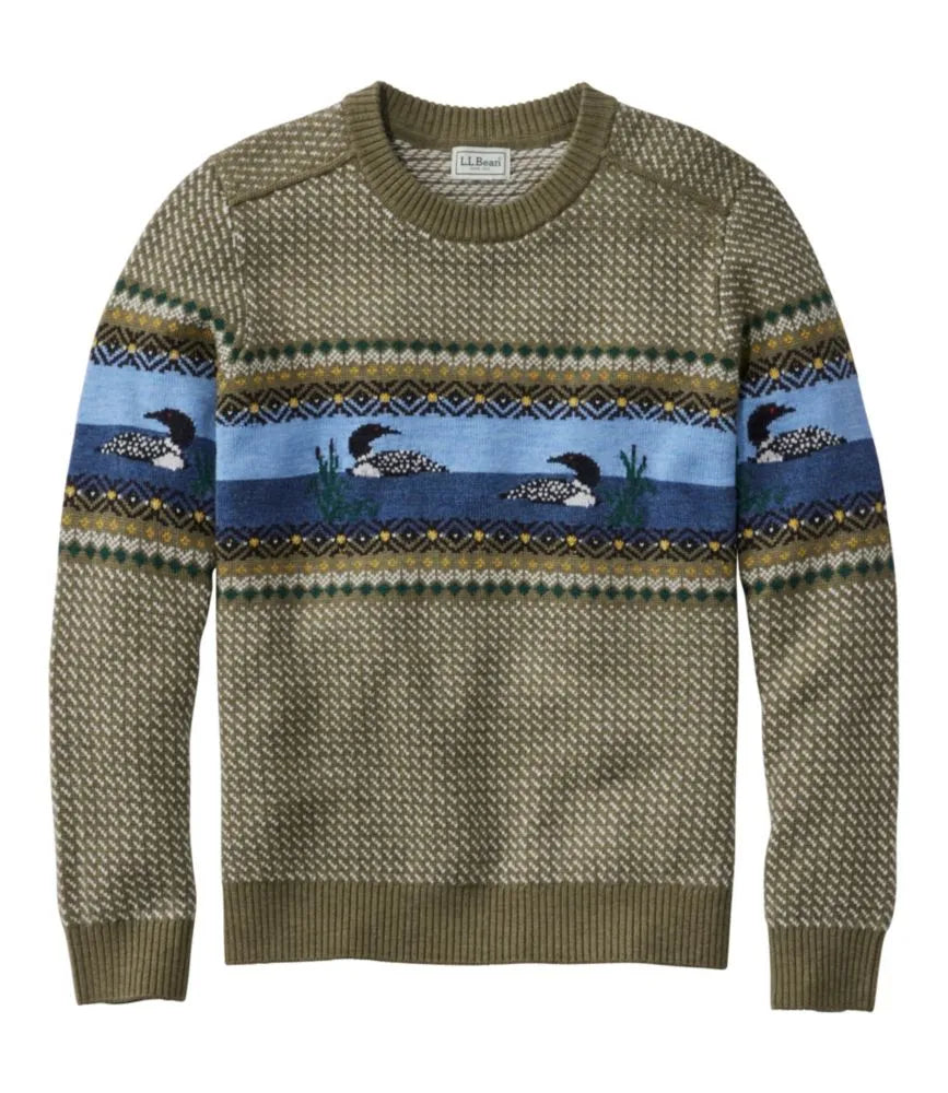Men's Essential Merino Sweaters, Crewneck, Pattern