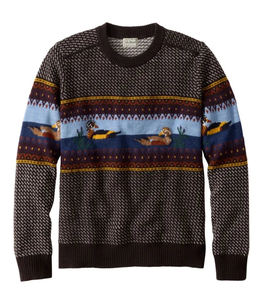 Men's Essential Merino Sweaters, Crewneck, Pattern