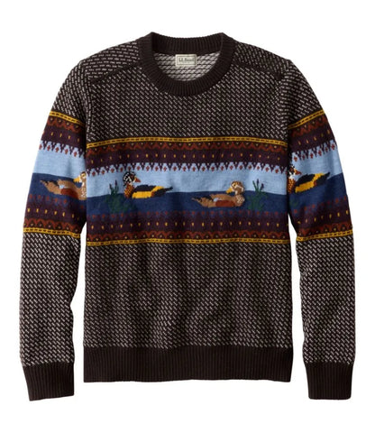 Men's Essential Merino Sweaters, Crewneck, Pattern