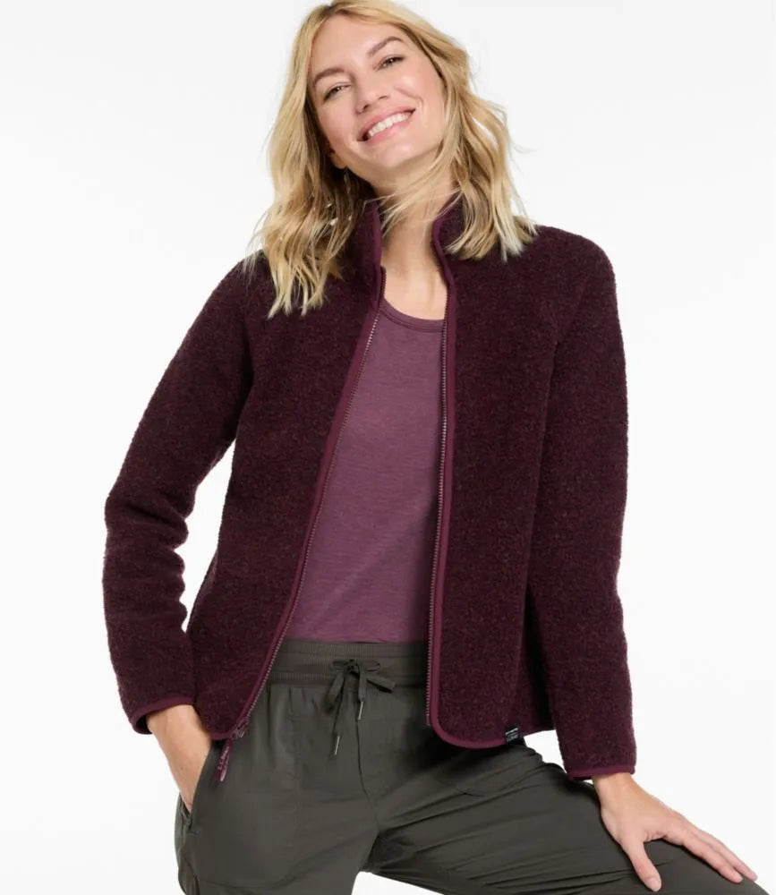Women's All Season Wool Fleece Full-Zip Jacket