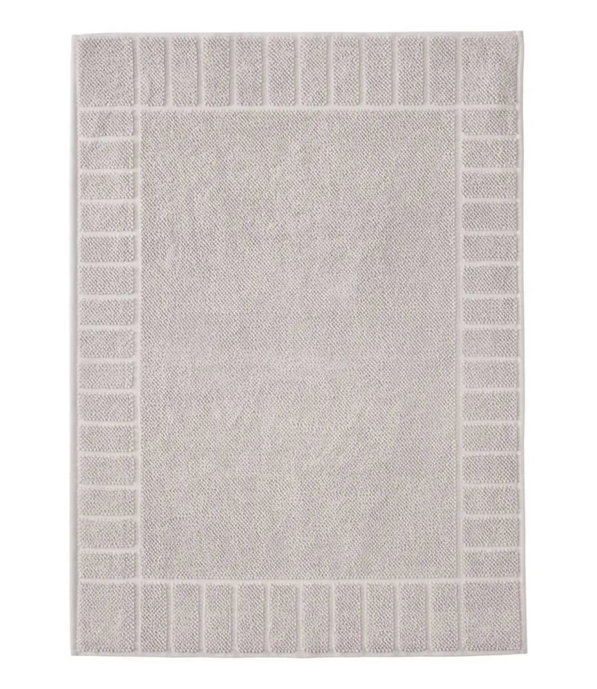 Organic Cotton Textured Bordered Bath Mat
