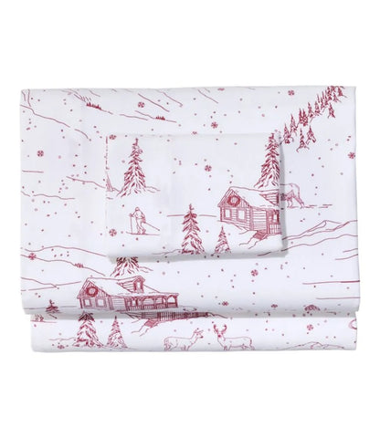 Holiday Toile Flannel Sheet Collection